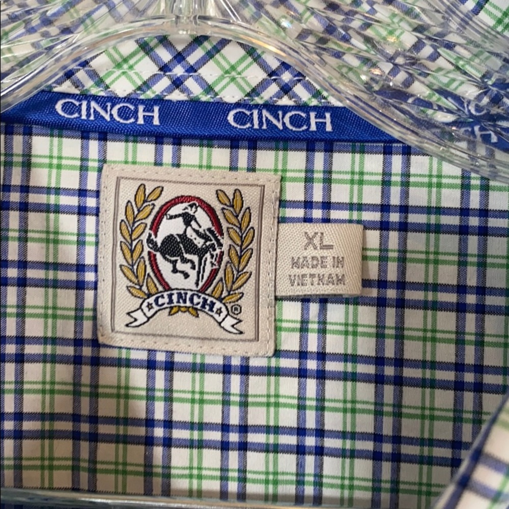 Cinch plaid western button down shirt size XL - Picture 5 of 12